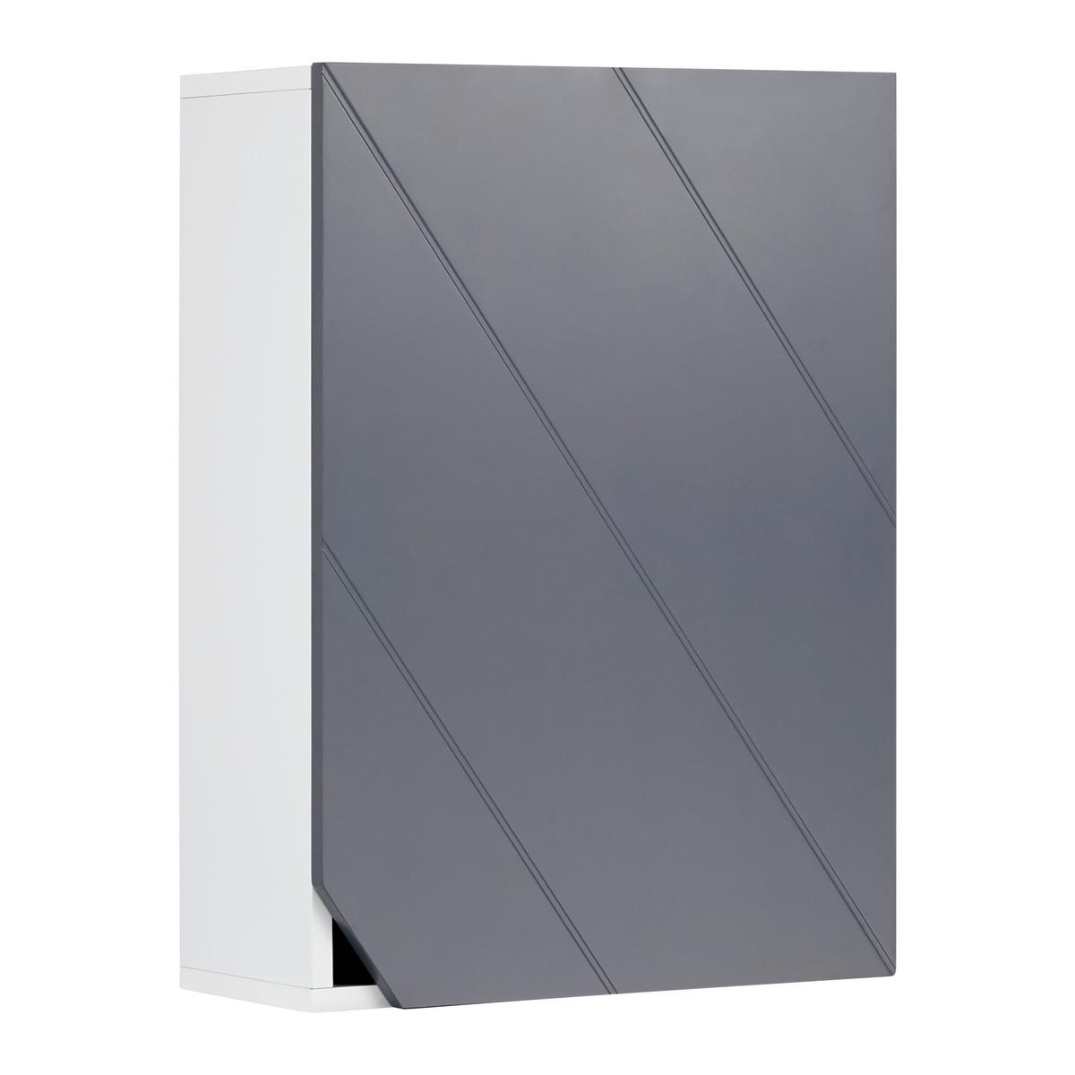 Závěsná skřiňka ROCCO - šedá/bílá, Moderní, dřevo (42,6/60/20cm) - Bessagi Home