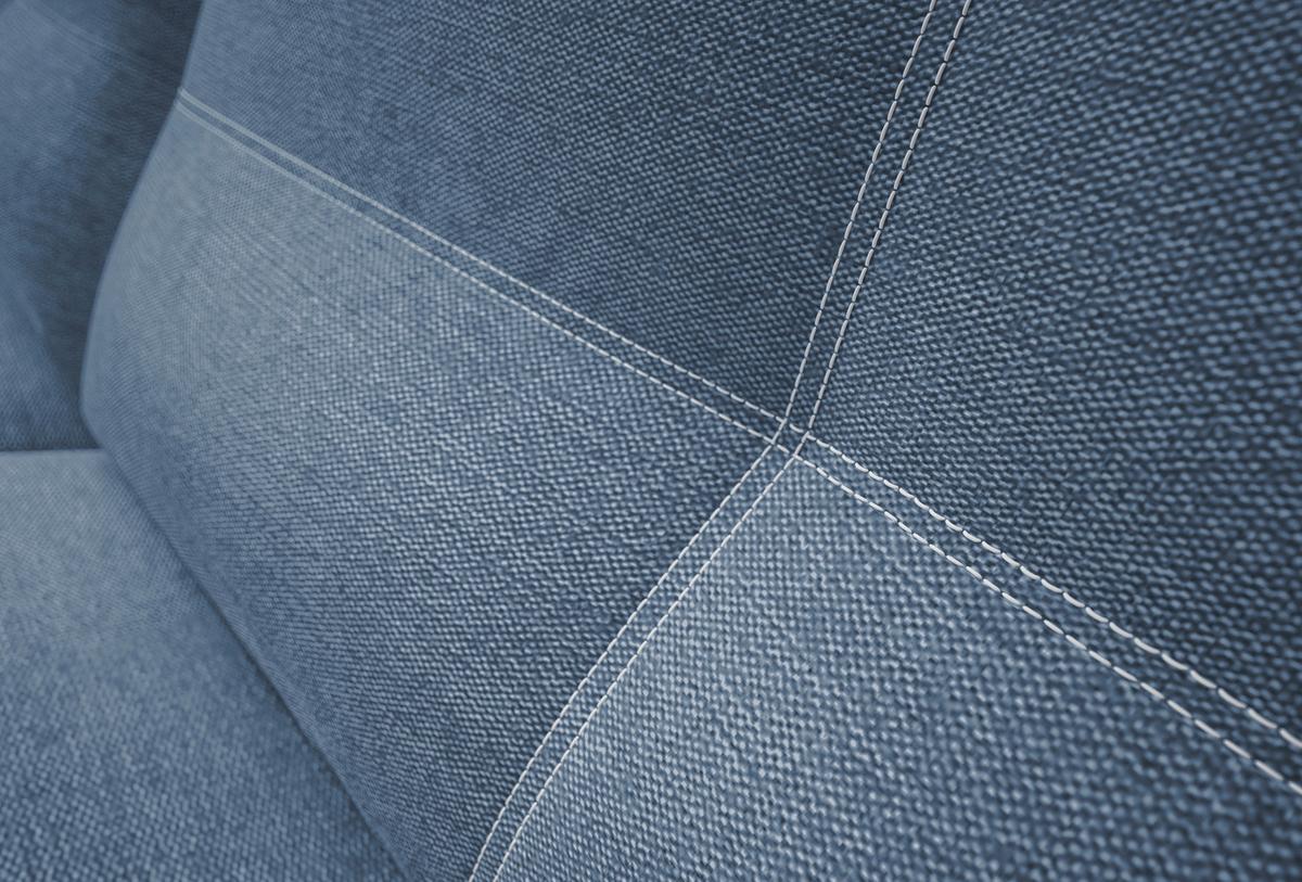2-sitzer-sofa Mit Schlaffunktion Wendy B: 197 Cm - Blau/Schwarz, Design, Textil (197/94/96cm) - MID.YOU