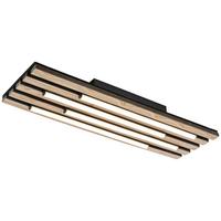 Led-deckenleuchte Paleo - Eichefarben/Schwarz, MODERN, Holzwerkstoff/Kunststoff (62/18,5/7,5cm) - Luca Bessoni