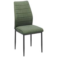Polsterstuhl Ratford Cord Grün - Schwarz/Grün, LIFESTYLE, Textil/Metall (44/96/58cm) - Livetastic