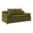 Schlafsofa Alice - Schwarz/Olivgrün, MODERN, Textil (202/73-92/105cm) - Luca Bessoni