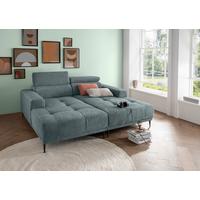 Ecksofa Intera, Mintgrau S: 200x188 Cm - Mintgrau/Schwarz, KONVENTIONELL, Textil (200/188cm) - Livetastic
