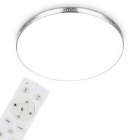 Led-deckenleuchte 3679-118 Ø 45,5 Cm Multicolor - Chromfarben/Weiß, Basics, Kunststoff/Metall (45,5/7,5cm) - Briloner