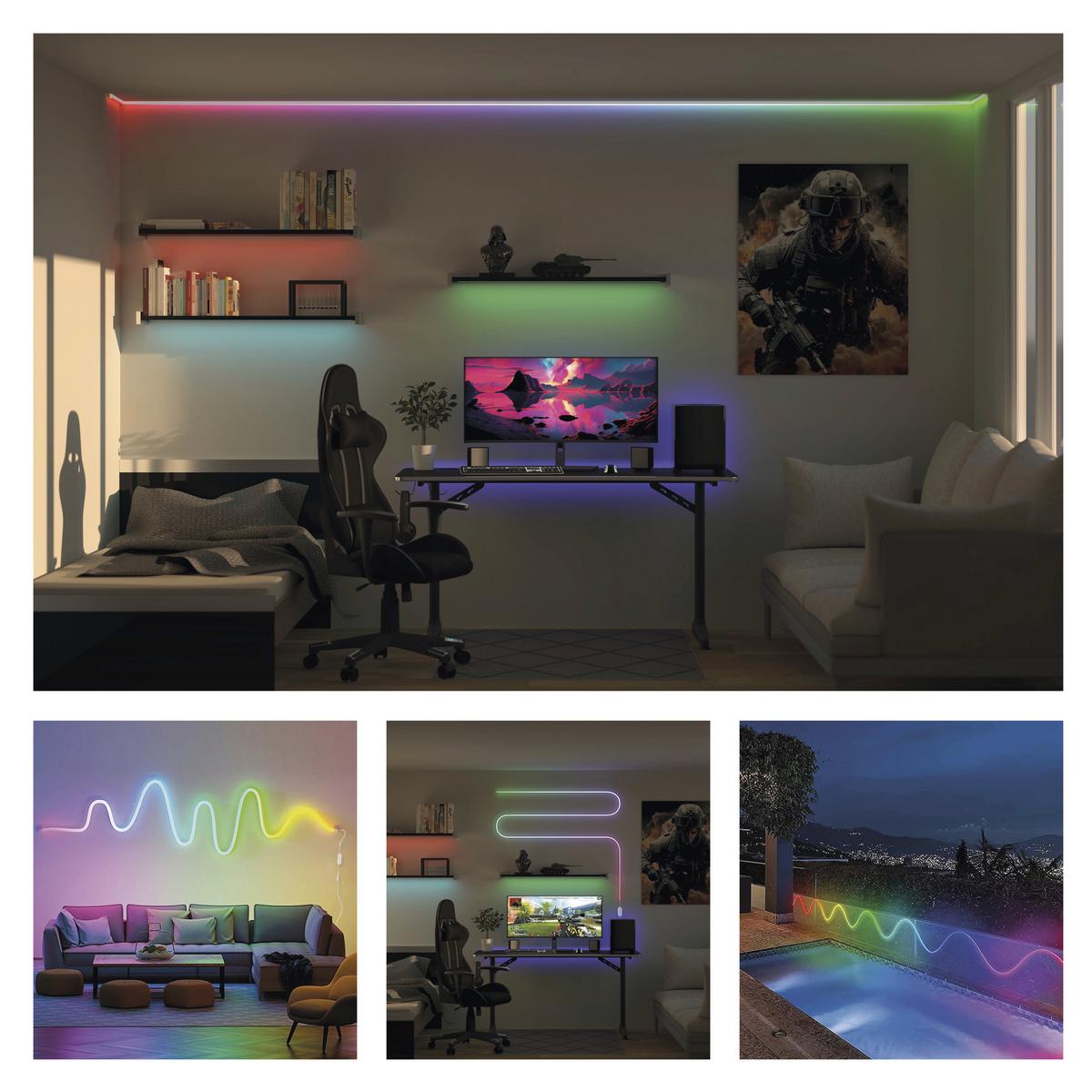 Rugalmas Led Szalag Gosmart Kb. 3m - többszínű, Basics, műanyag (300cm)