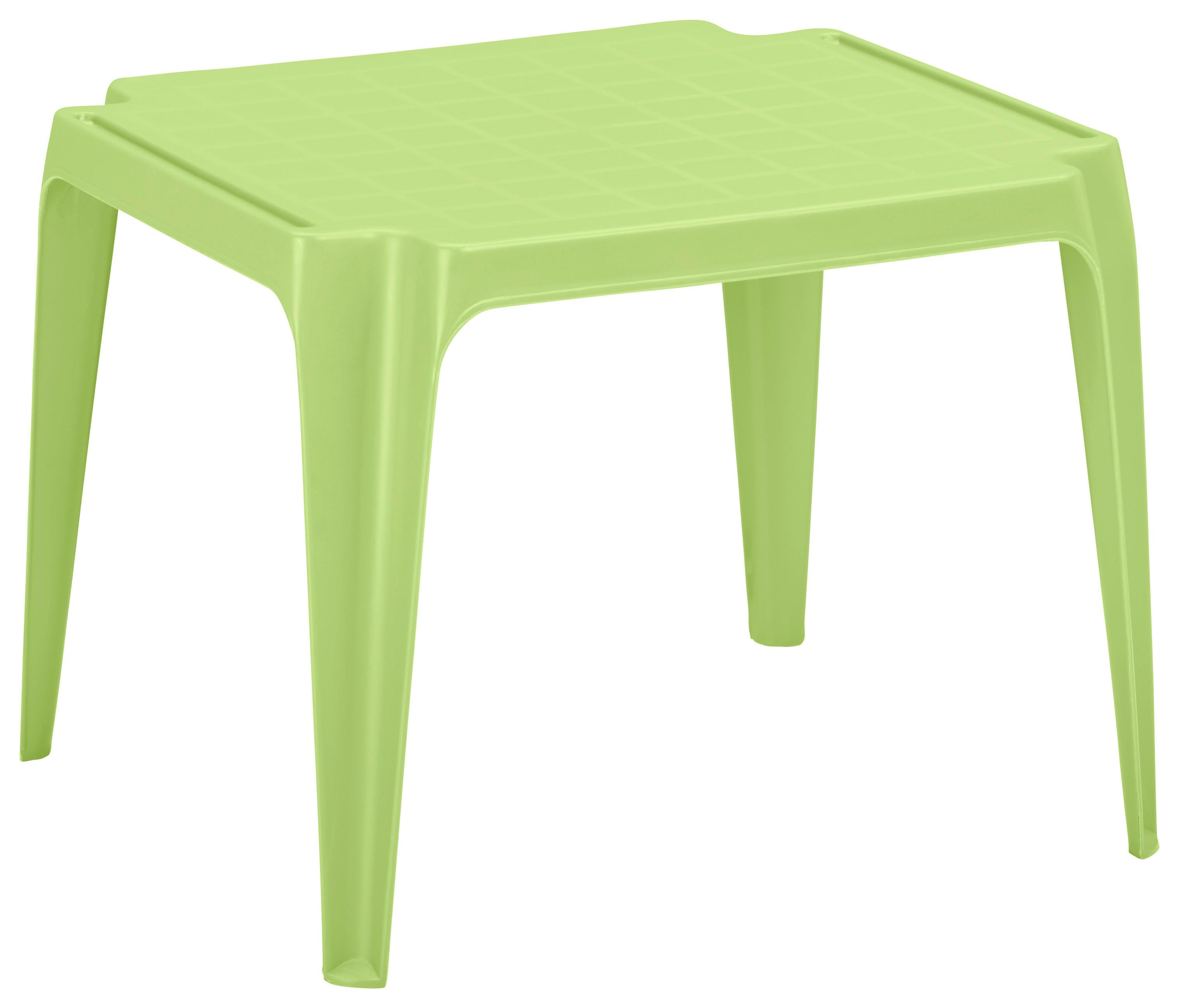Kindertisch Tavolo Baby Grün Kunststoff Wetterfest - Grün, MODERN, Kunststoff (55/50/44cm) - BUNINO