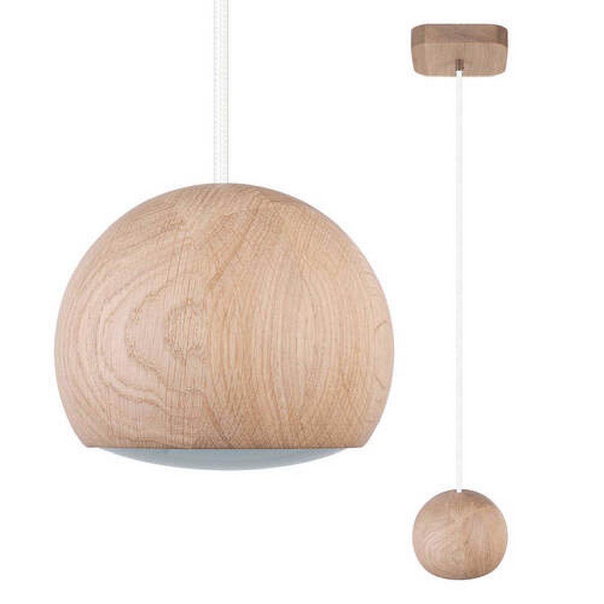 Hängeleuchte 8540109 - Balli-1/ Weiß - Naturfarben, Natur, Holz (14/90cm)