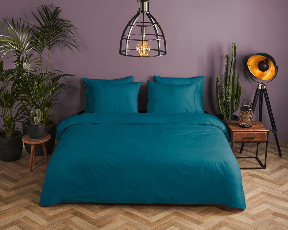 Bettwäsche Blau Petrol 135x200 Cm - Petrol, Basics, Textil (135/200cm)