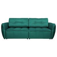 Boxspringová pohovka BOMBEI, zelený velúr - čierna/sivá, Modern, drevo/kompozitné drevo (243/94/125cm) - Premium Living