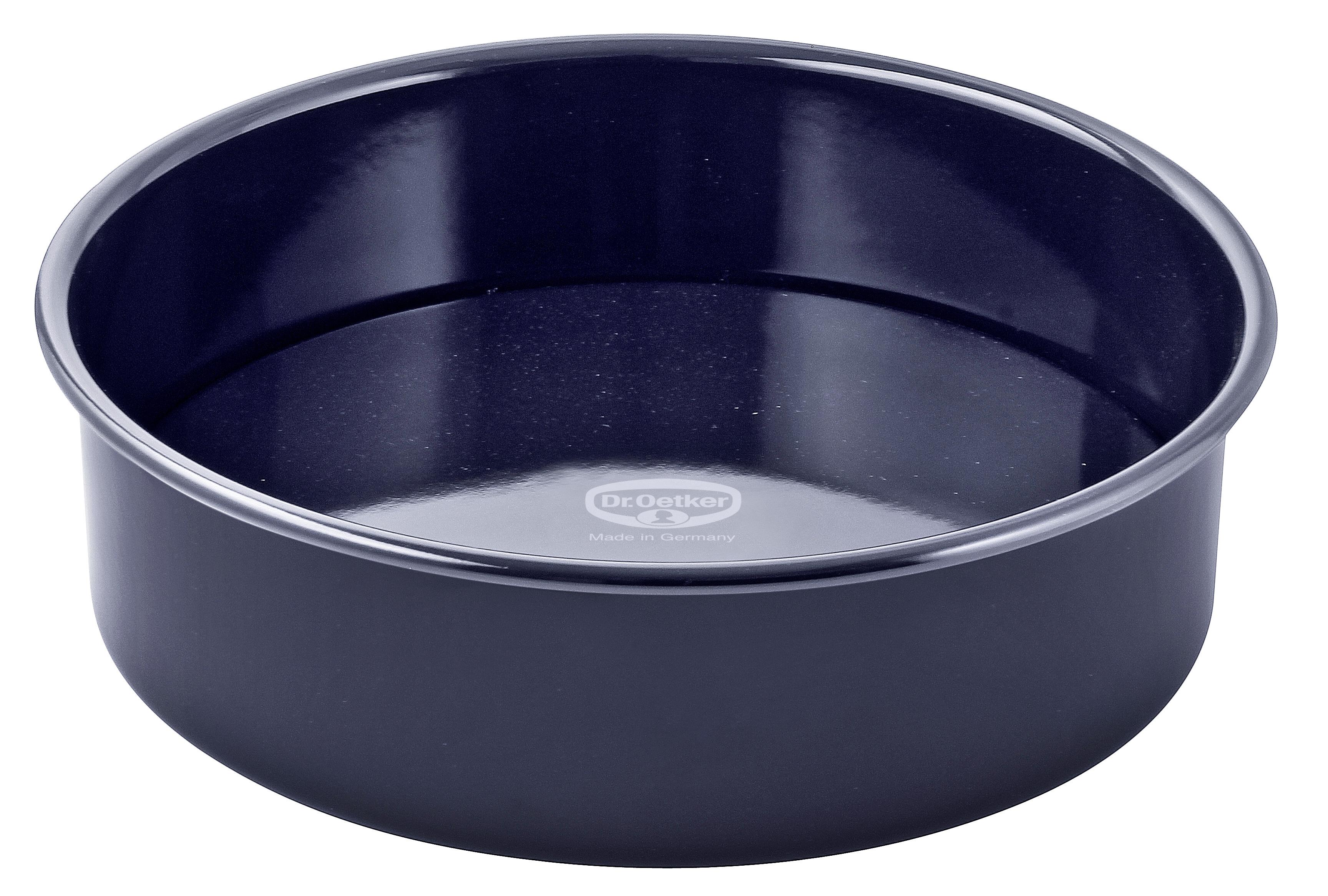 Backform Rund Back-Liebe Emaille D: 26 cm aus Stahl - Blau, Basics, Metall (26/7,5cm) - Dr.Oetker