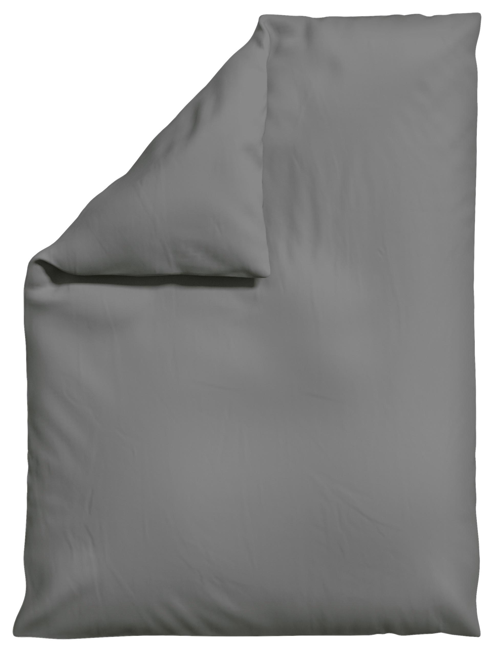 BETTDECKENBEZUG KNITTED JERSEY - Grau, Basics, Textil (155/220cm) - Schlafgut