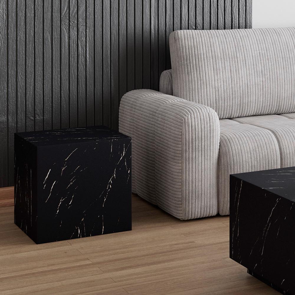 KONFERENČNÝ STOLÍK EZRA - čierna, Modern, kompozitné drevo (40/45,5/40cm) - Bessagi Home