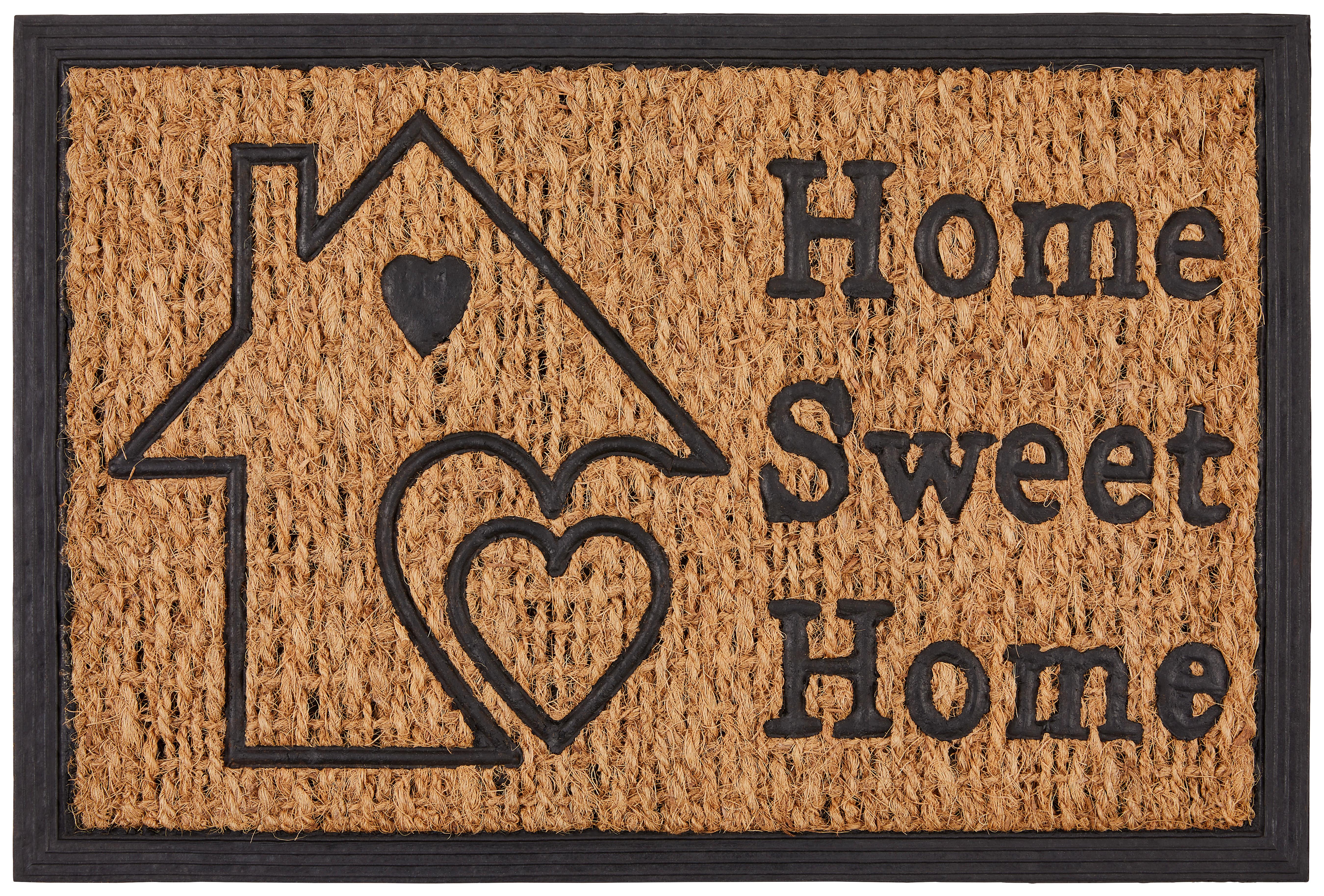 Fußmatte Kendall 40x60 Cm Gummi/kokos Rutschfest - Hellbraun, KONVENTIONELL, Naturmaterialien/Kunststoff (40/60cm) - Ondega