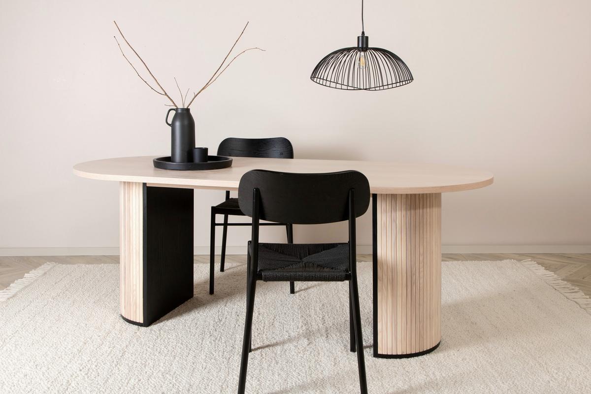 Esstisch Bianca - Eichefarben/Schwarz, Design, Holz/Holzwerkstoff (200/75/90cm) - Livetastic