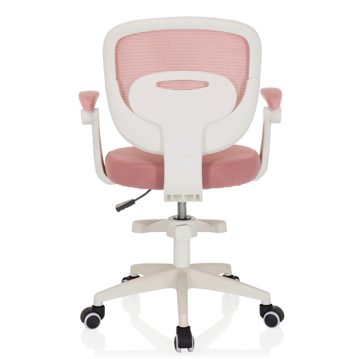 Jugenddrehstuhl Miko W Eco Rosa B: 61 cm - Rosa/Weiß, MODERN, Kunststoff/Textil (61/84-97/55cm) - MID.YOU