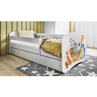 Kinder-/Juniorbett Babydreams inkl. Matratze 80x160 - Birkefarben/Weiß, MODERN, Holz/Holzwerkstoff (80/160cm) - MID.YOU