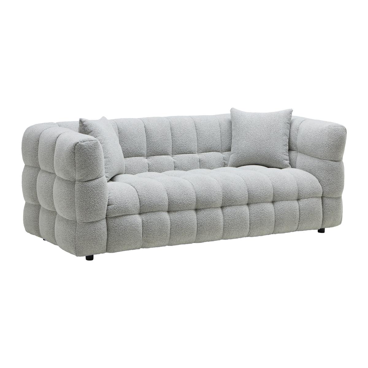 Trojmiestna pohovka ENA, béžová farba - čierna/sivá, Modern, drevo/textil (210/75/96cm) - Bessagi Home