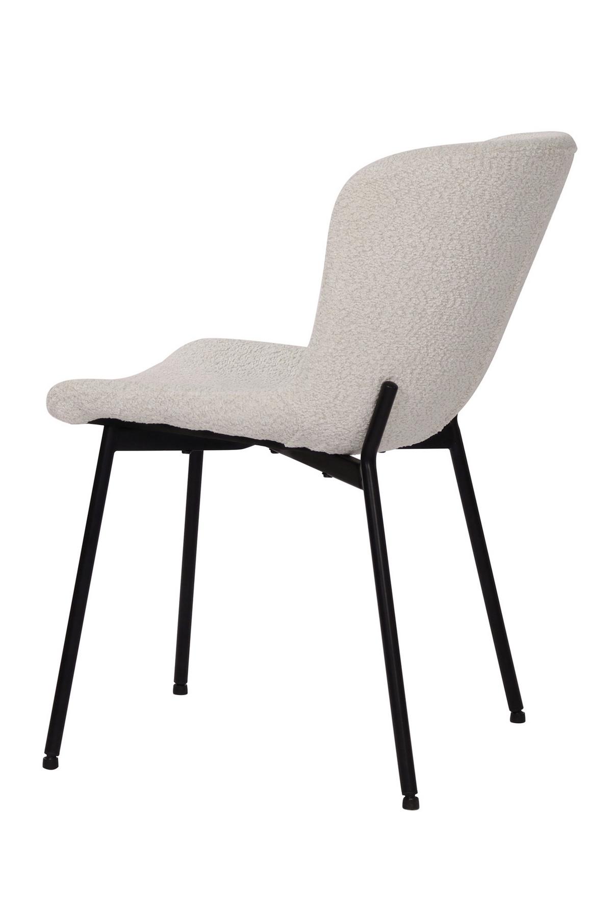 STUHL-SET Schwarz/Weiß 2-teilig - Schwarz/Weiß, MODERN, Textil/Metall (48/83/59cm) - MID.YOU