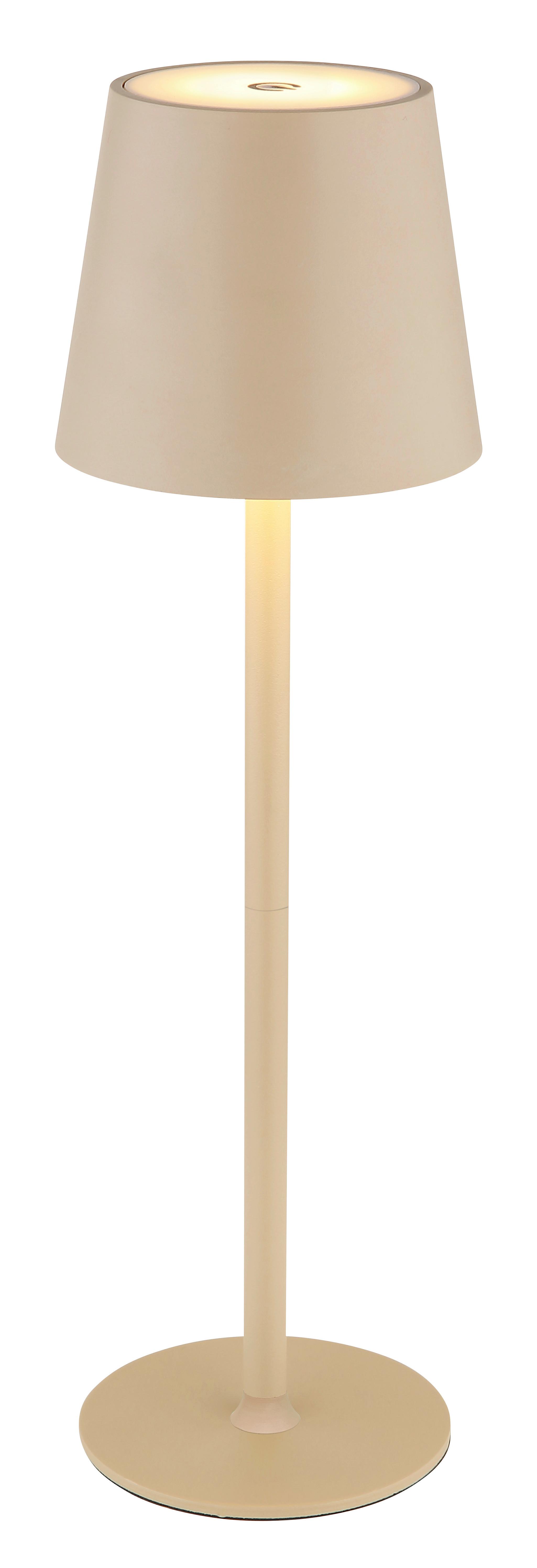 Akkumulátoros Asztali Lámpa Aldiana - homokszínű, Modern, műanyag/fém (10,6/36cm) - Luca Bessoni