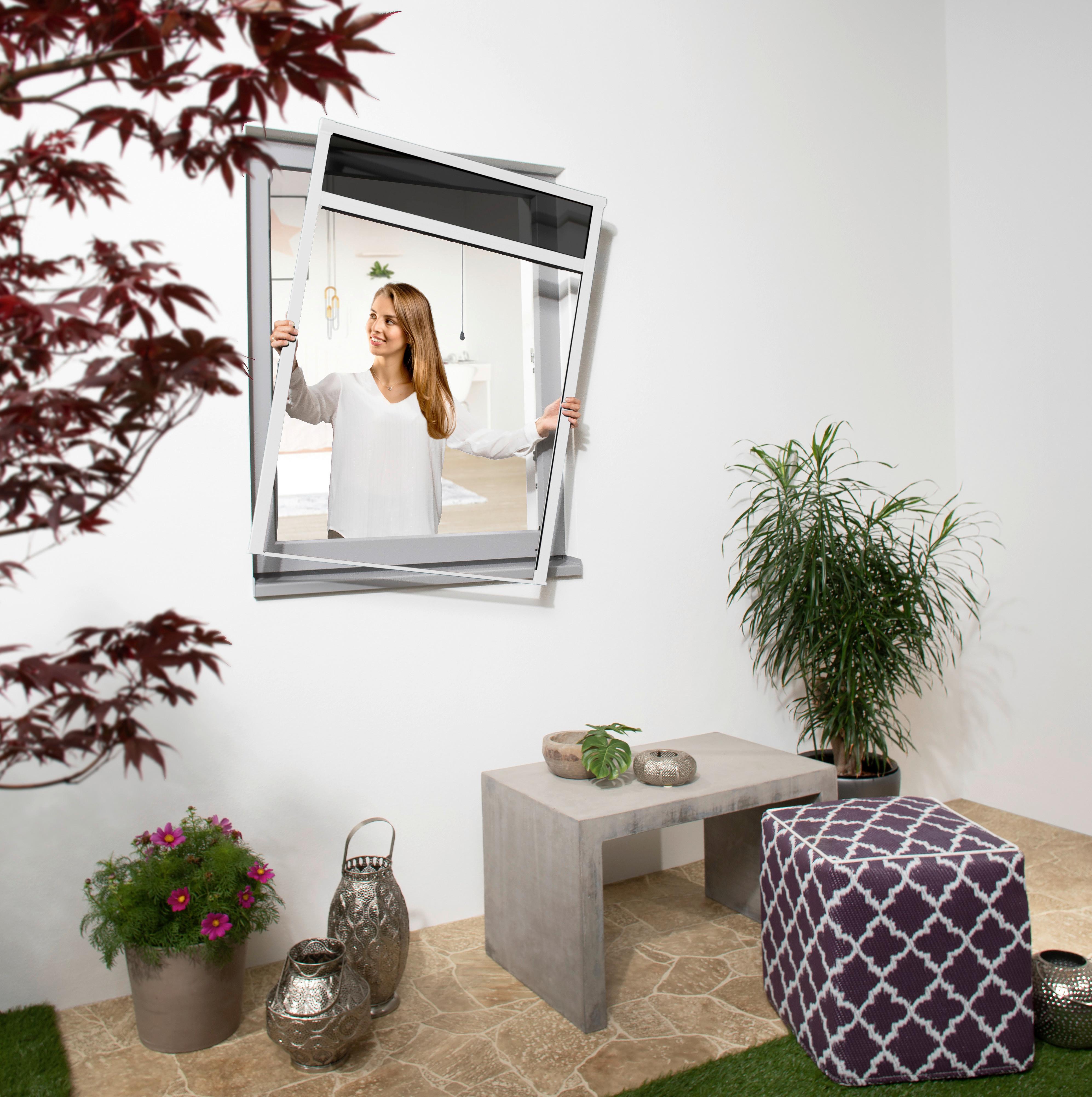 Insekten Und Sonnenschutzrollo Cool 130x160cm Zum Einhängen - Weiß, Basics, Glas/Metall (130/160cm)