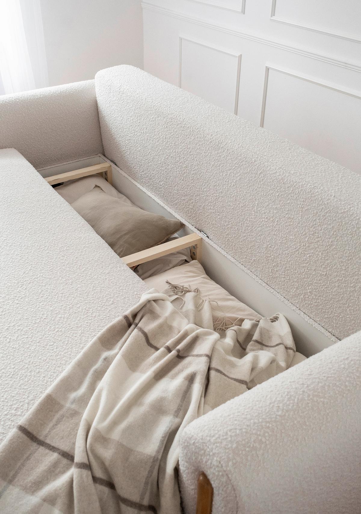 Schlafsofa Arcadova Beige B: 244 cm - Eichefarben/Beige, Design, Textil (244/97/97cm) - MID.YOU