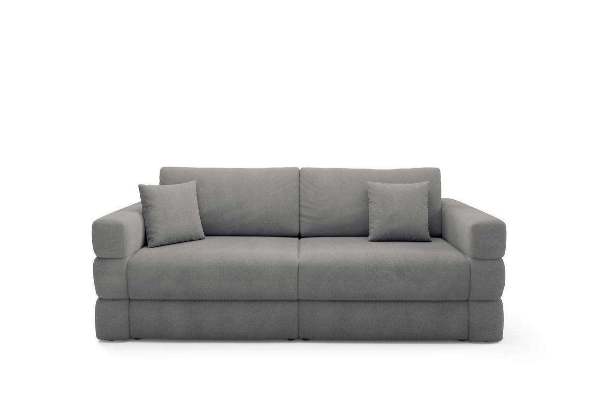 Schlafsofa Terazzo Dunkelgrau B: 254cm - Dunkelgrau/Schwarz, Design, Textil (254/93/167cm) - Livetastic