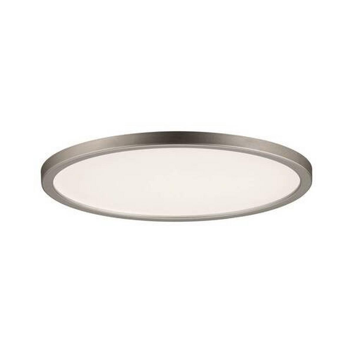 Led-deckenleuchte Ø 18 Cm Nickelfarben Matt Rund - Nickelfarben, Basics, Kunststoff (18/1cm) - Paulmann