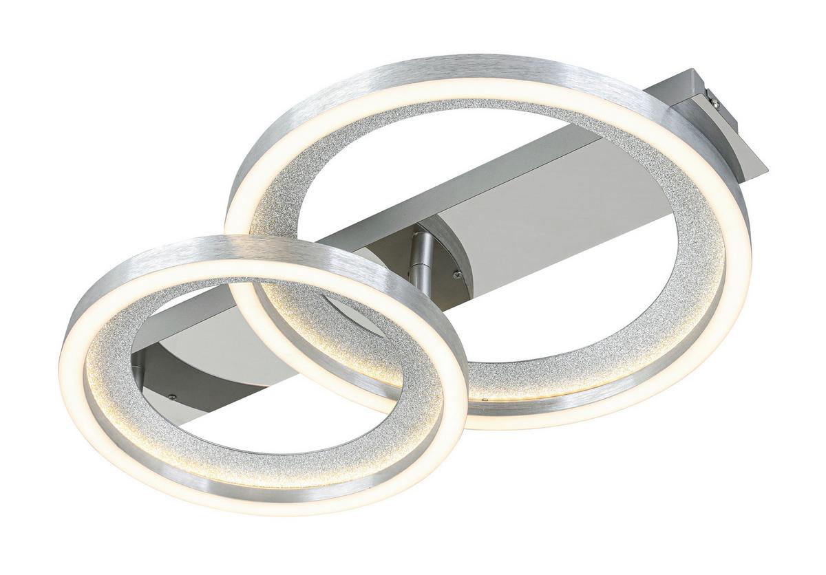 LED-DECKENLEUCHTE CALOGERO - Chromfarben/Silberfarben, Basics, Kunststoff/Metall (46/30,4/8cm) - Luca Bessoni