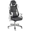 Gamingstuhl Racer - Schwarz/Weiß, MODERN, Kunststoff/Textil (66/126-134/59cm) - Livetastic