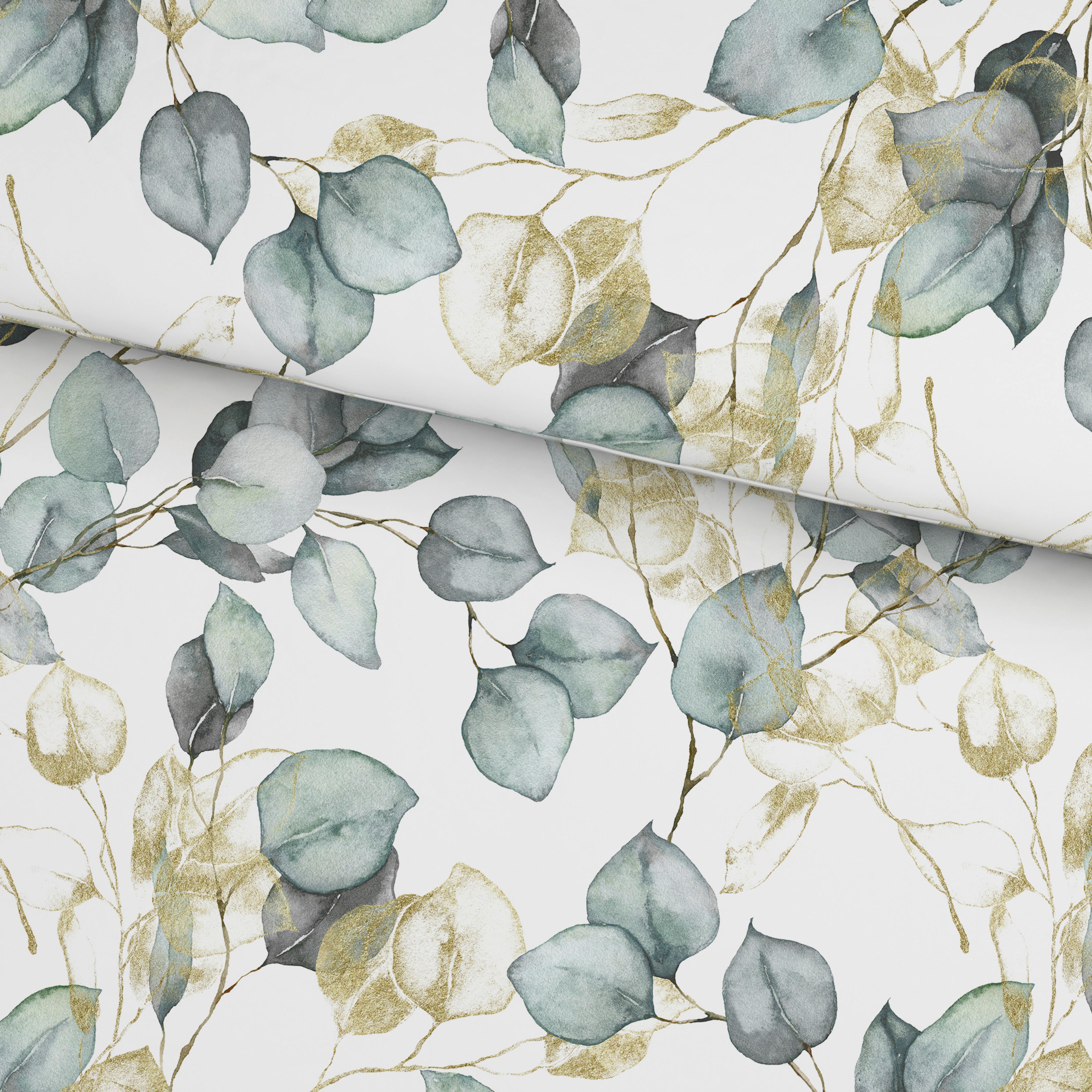 Bettwäsche Natalia - Türkis/Braun, ROMANTIK / LANDHAUS, Textil - James Wood