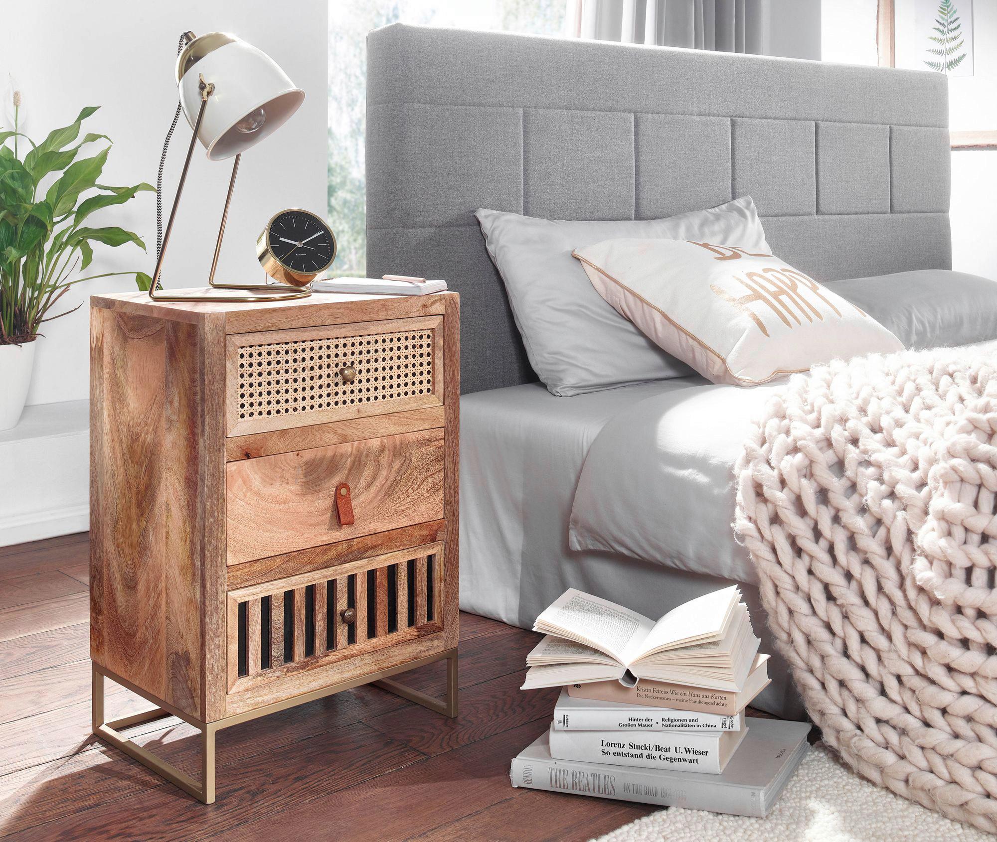 MID.YOU Nachtkästchen Mangoholz B: 40cm