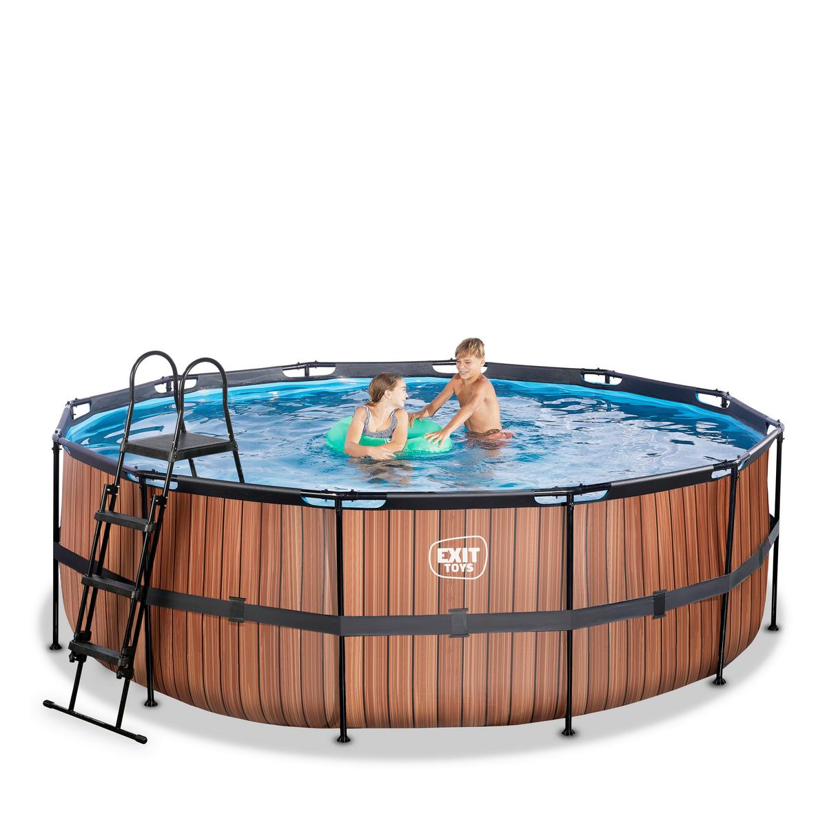 Pool-set Braun, D/h: 427x122cm - Braun, KONVENTIONELL, Kunststoff (427/122cm) - EXIT Toys