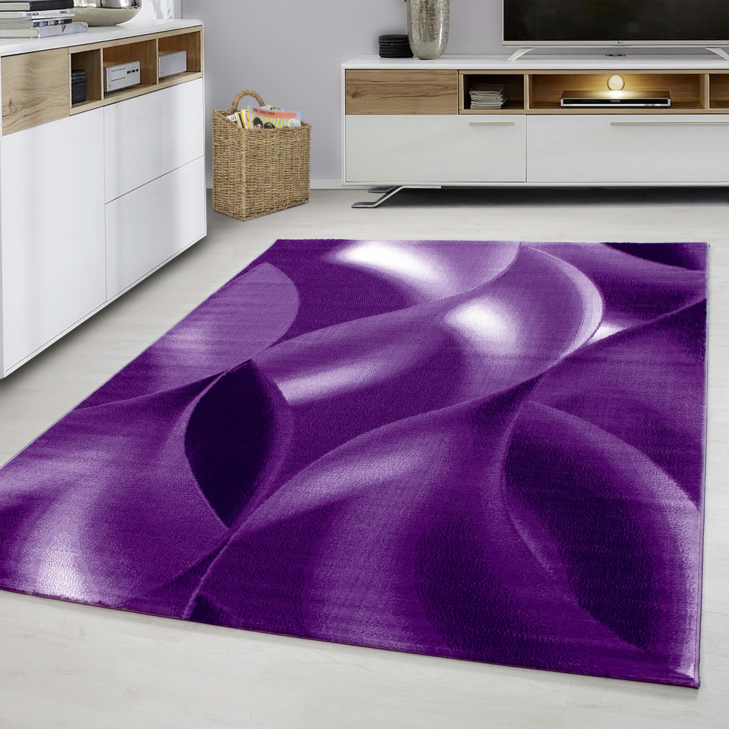 Webteppich Lila/Weiß Naturfaser Plus 160x230 cm - Lila/Weiß, Design, Textil (160/230cm)
