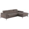 Ecksofa Kitty Grau S. 244x166 Cm - Schwarz/Grau, Design, Textil (244/166cm) - Livetastic