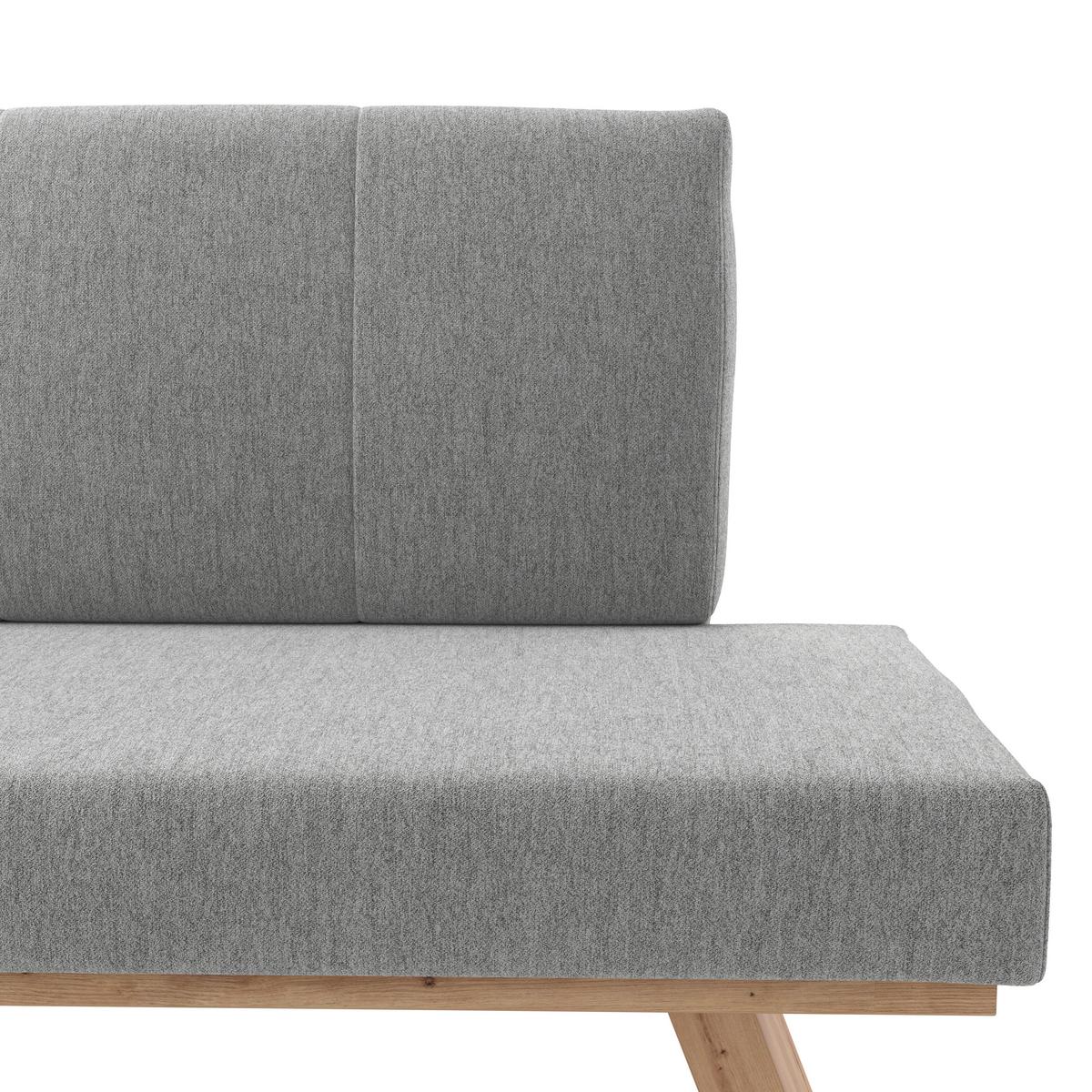 Eckbank Emma Ii - Eichefarben/Hellgrau, KONVENTIONELL, Holzwerkstoff/Textil (150/185cm)