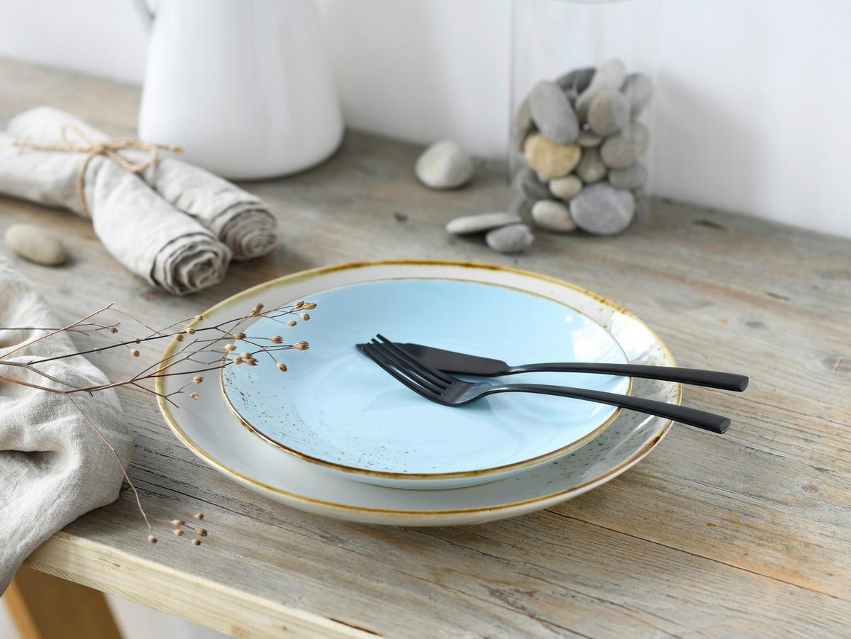 DESSERTTELLERSET 22067 NATURE COLLECTION - Pastellblau, Trend, Keramik (21cm) - Creatable