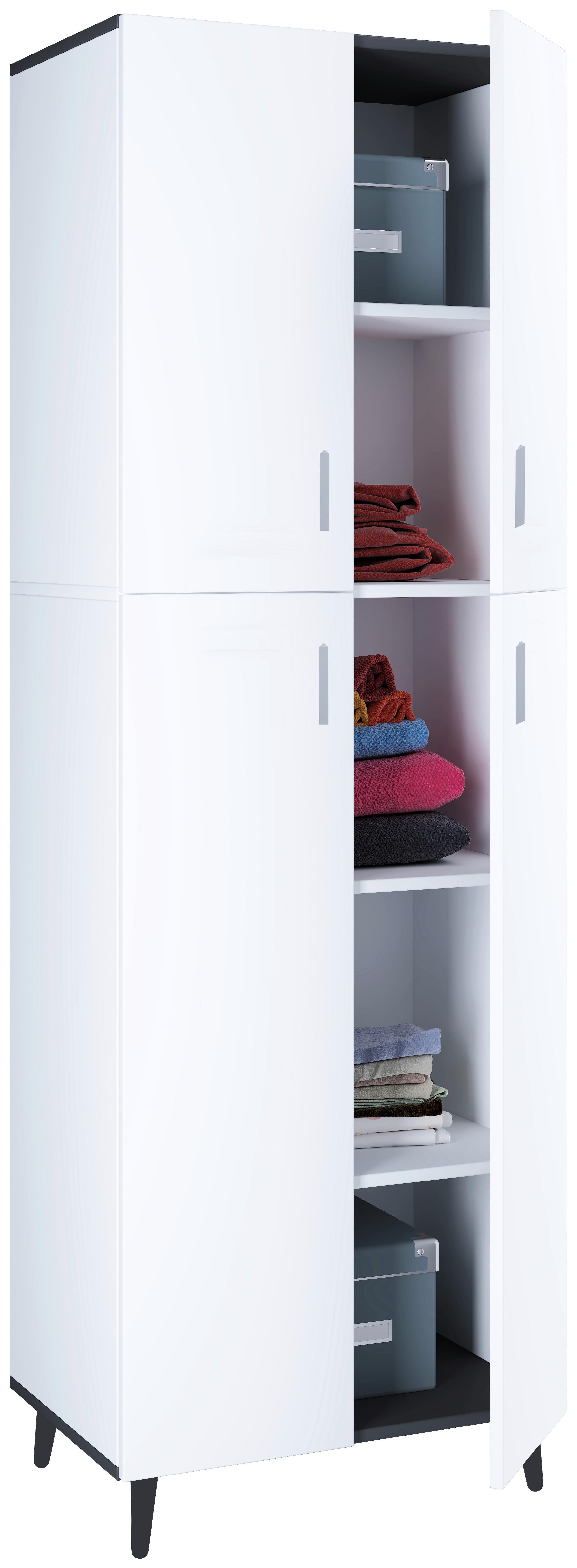Mehrzweckschrank Landos Anthrazit Weiß B: 60 cm - Anthrazit/Weiß, Design, Holzwerkstoff (60/184/39cm) - MID.YOU