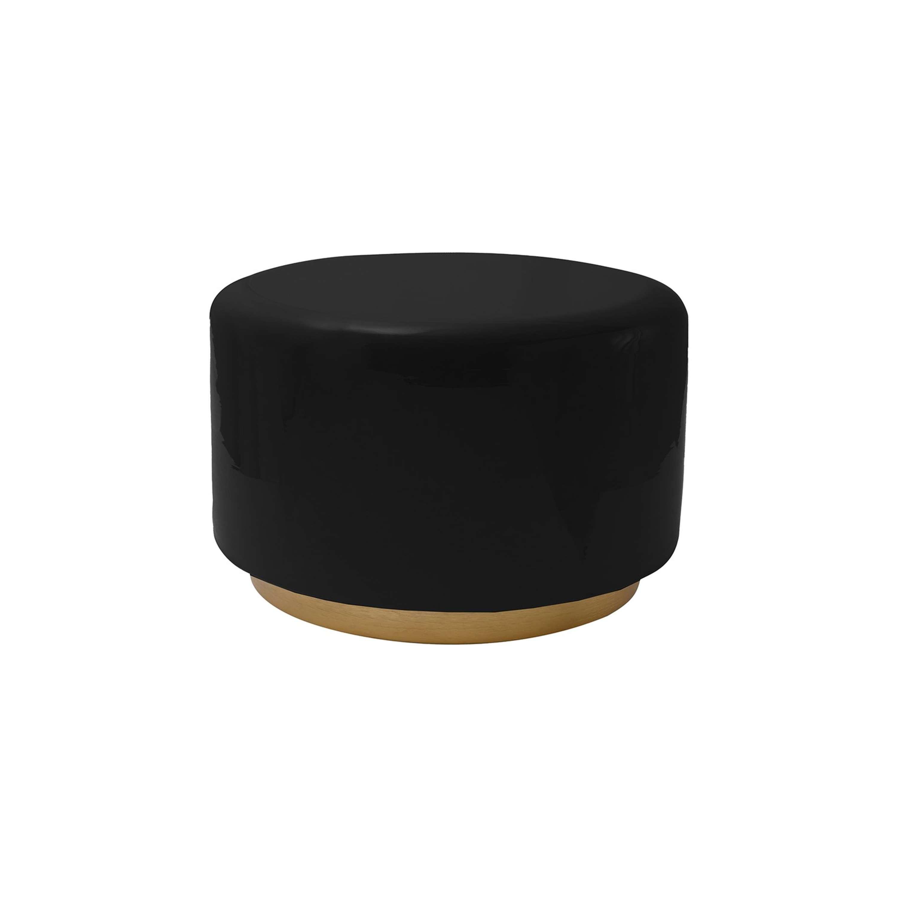 Hocker Artisse 250 Schwarz/goldfarben D: 51,5 Cm - Goldfarben/Schwarz, Design, Metall (51,5/43cm) - Kayoom