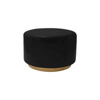 Hocker Artisse 250 Schwarz/Goldfarben D: 51,5 cm - Goldfarben/Schwarz, Design, Metall (51,5/43cm) - Kayoom