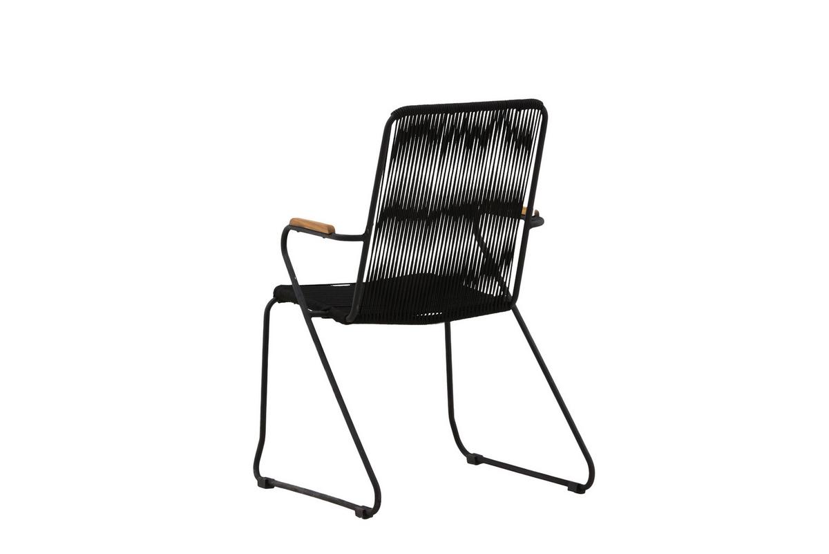 Gartensessel Bois Aluminium - Schwarz, KONVENTIONELL, Metall (55/82/51cm) - Gardenson