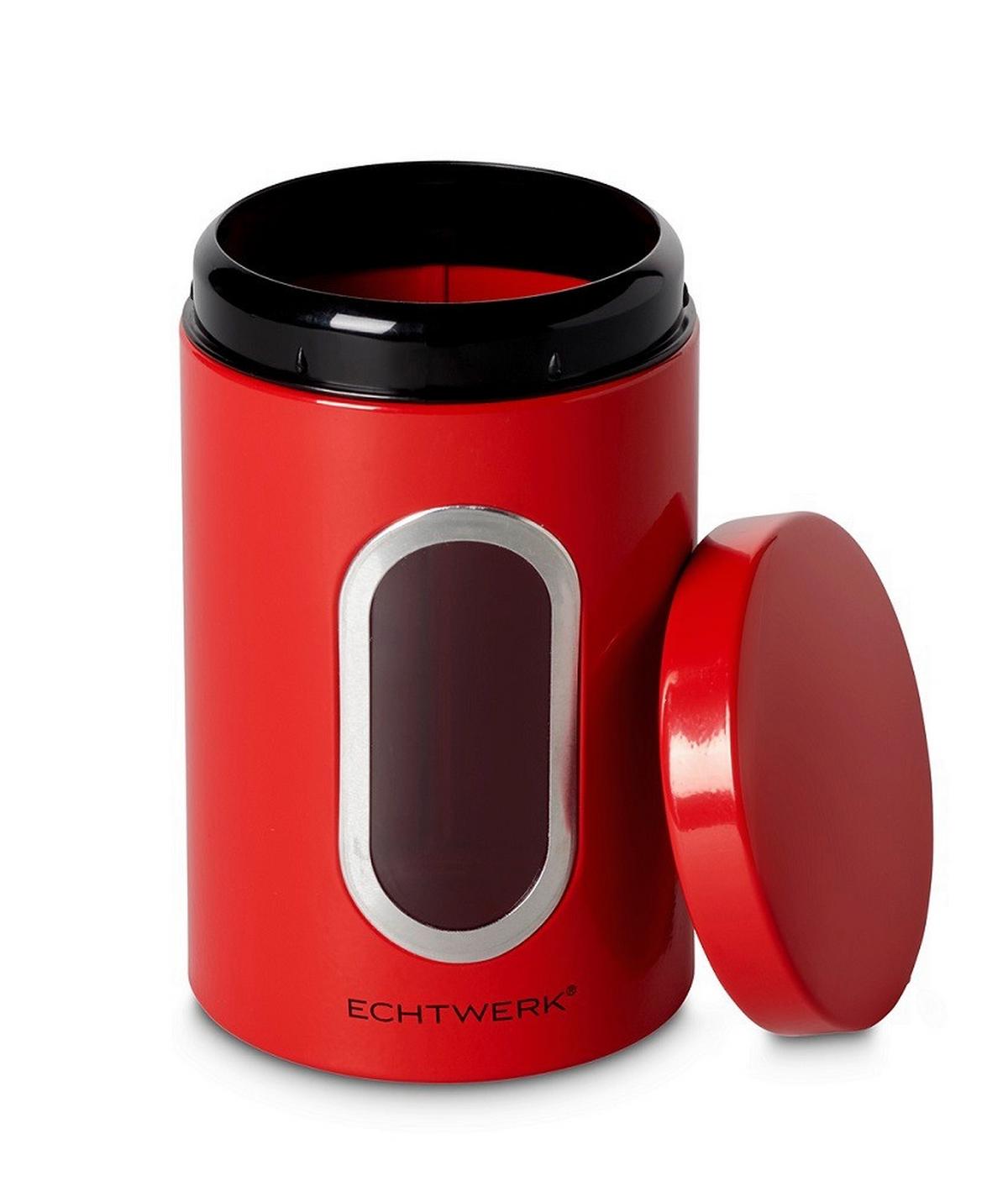 Vorratsdose Echtwerk Stilvolle Vorratsdose - Rot, MODERN, Metall (12/18/12cm) - Echtwerk