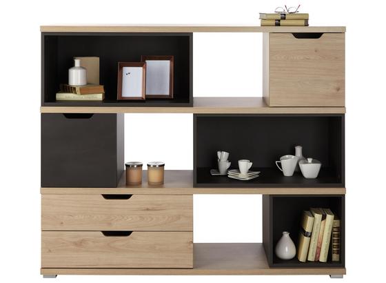 Komoda Highboard Player - farby dubu/tmavosivá, Moderný, kompozitné drevo (141/116/40cm) Komoda Highboard Player - farby dubu/tmavosivá, Moderný, kompozitné drevo (141/116/40cm)
