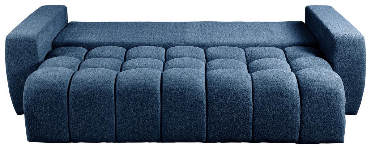 Schlafsofa Cloud Blau B: 250 cm - Blau/Schwarz, Basics, Textil (250/86/140cm) - Livetastic