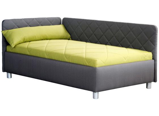 Polsterbett mit Matratze 110x200cm Sorbona, Grau/ Lime - Silberfarben, KONVENTIONELL, Textil (110/200cm) Polsterbett mit Matratze 110x200cm Sorbona, Grau/ Lime - Silberfarben, KONVENTIONELL, Textil (110/200cm)