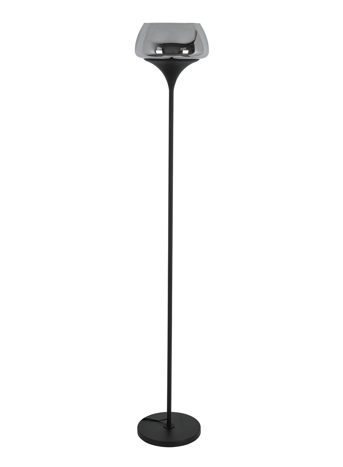 Állólámpa Almano - krómszínű/fekete, Modern, műanyag/Üveg (30l) - James Wood