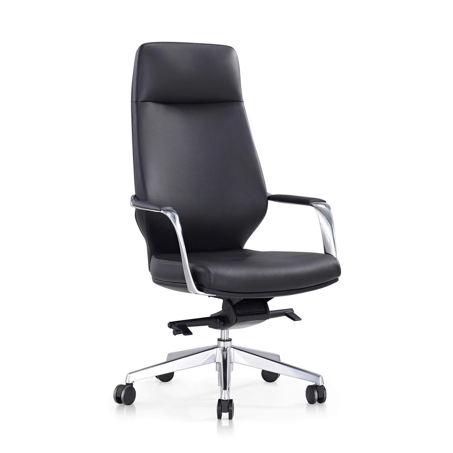 Drehstuhl Schwarz/Silberfarben B: 63cm Schwarz, Silberfarben