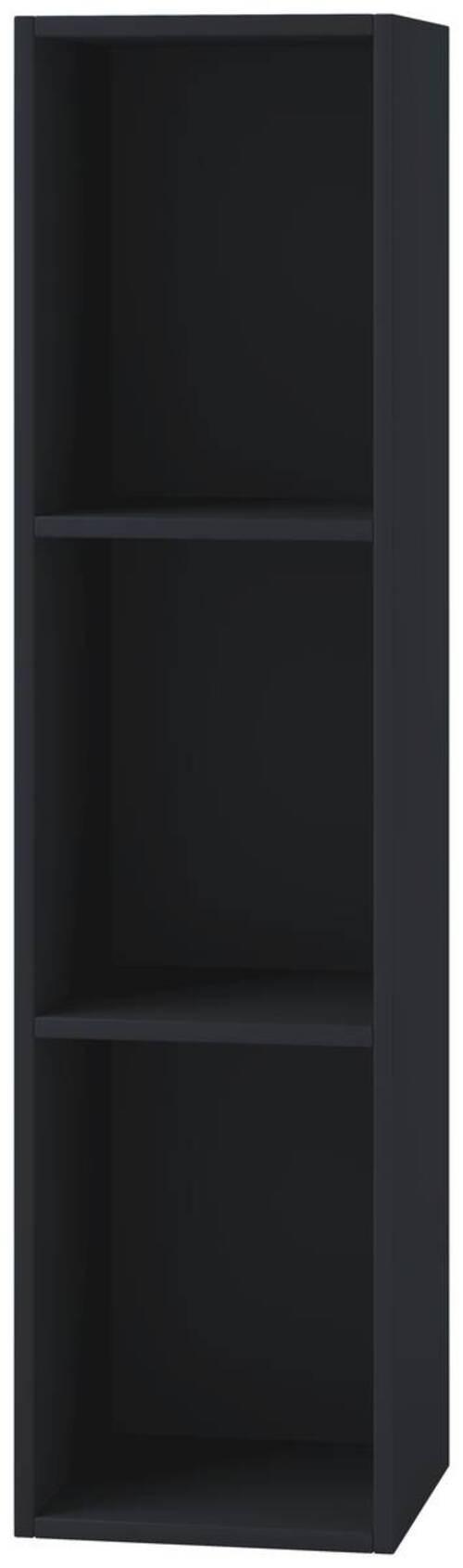 Regál na gramofónové platne Platto čierny - čierna, Konventionell, kompozitné drevo (34/107/29cm) - MID.YOU