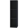 Schallplattenregal Platto 34 cm Schwarz Dekor - Schwarz, KONVENTIONELL, Holzwerkstoff (34/107/29cm) - MID.YOU