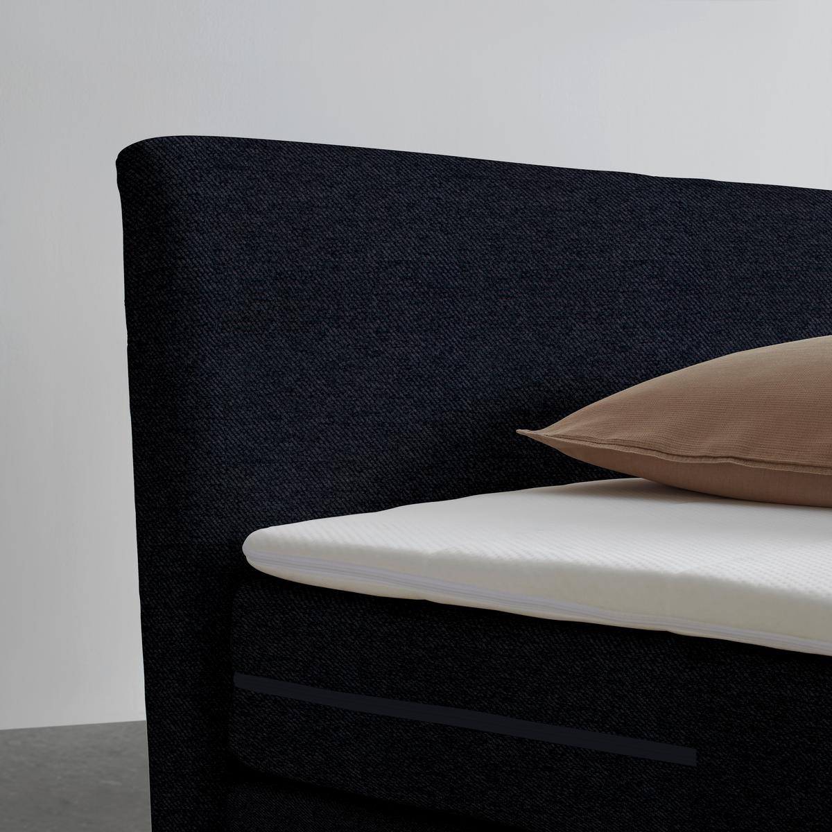 Boxspringová postel BARI 140/200, černá - černá, Konvenční, kov/textil (140/200cm) - Mömax