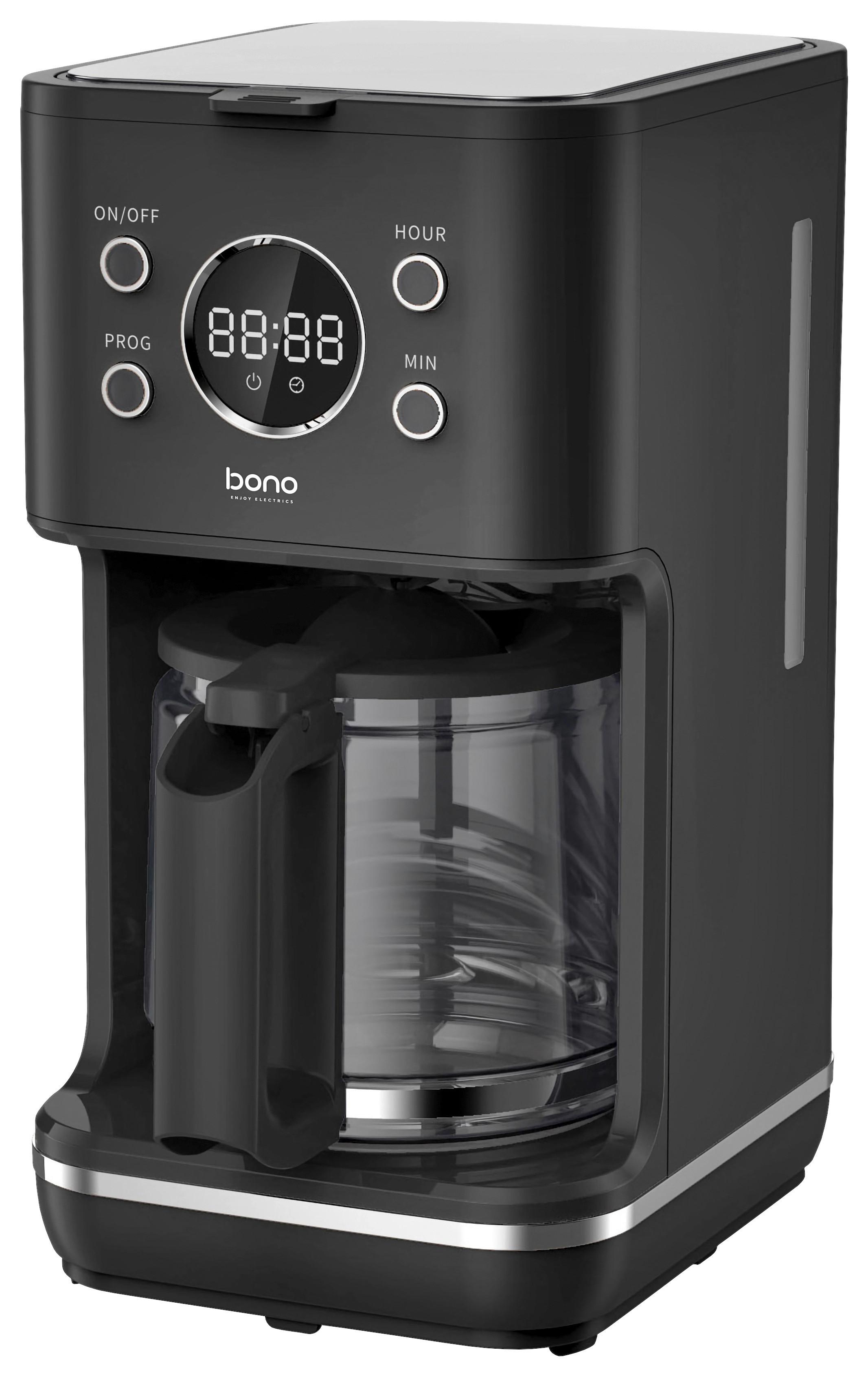 FILTERKAFFEEMASCHINE FIONA - Schwarz, MODERN, Glas/Kunststoff (17,7/22,2/33,7cm) - Bono