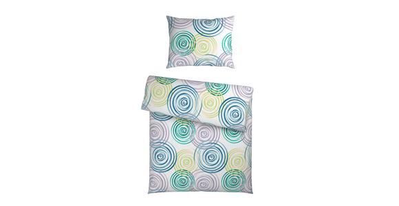 Bettwäsche Tara - Blau/Grün, MODERN, Textil - Luca Bessoni